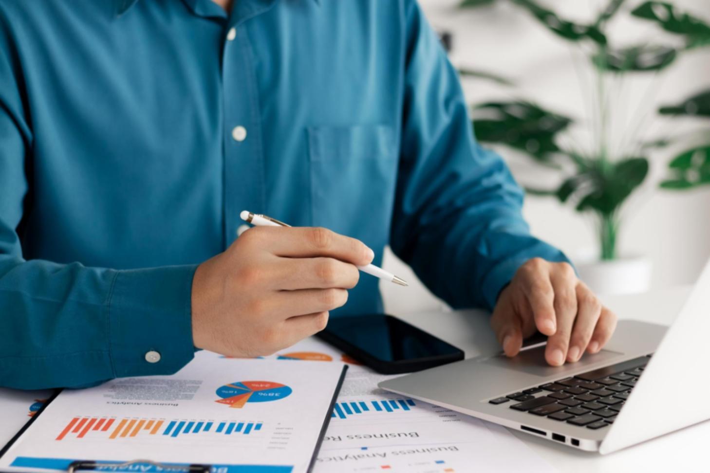 Investment research analysis workspace